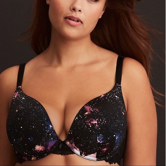 Torrid Galaxy Print Push Up Plunge Bra - Picture 2 of 5
